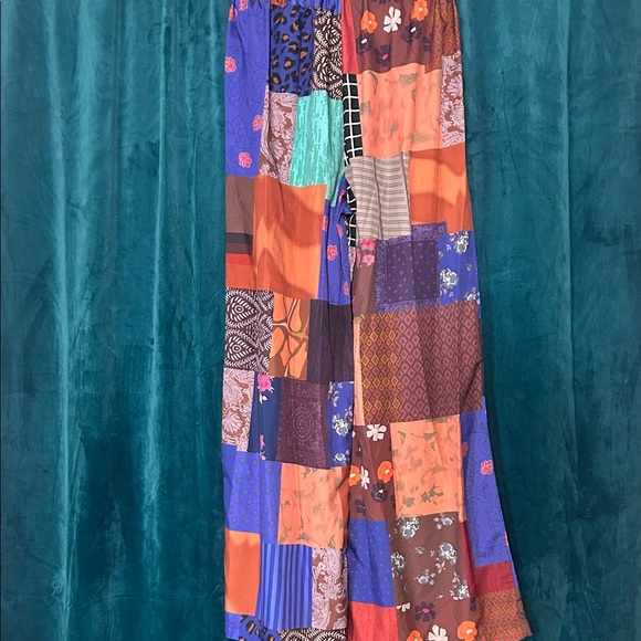 EUC ROMWE Colorful Patchwork Wide Leg Pants - Picture 5 of 5
